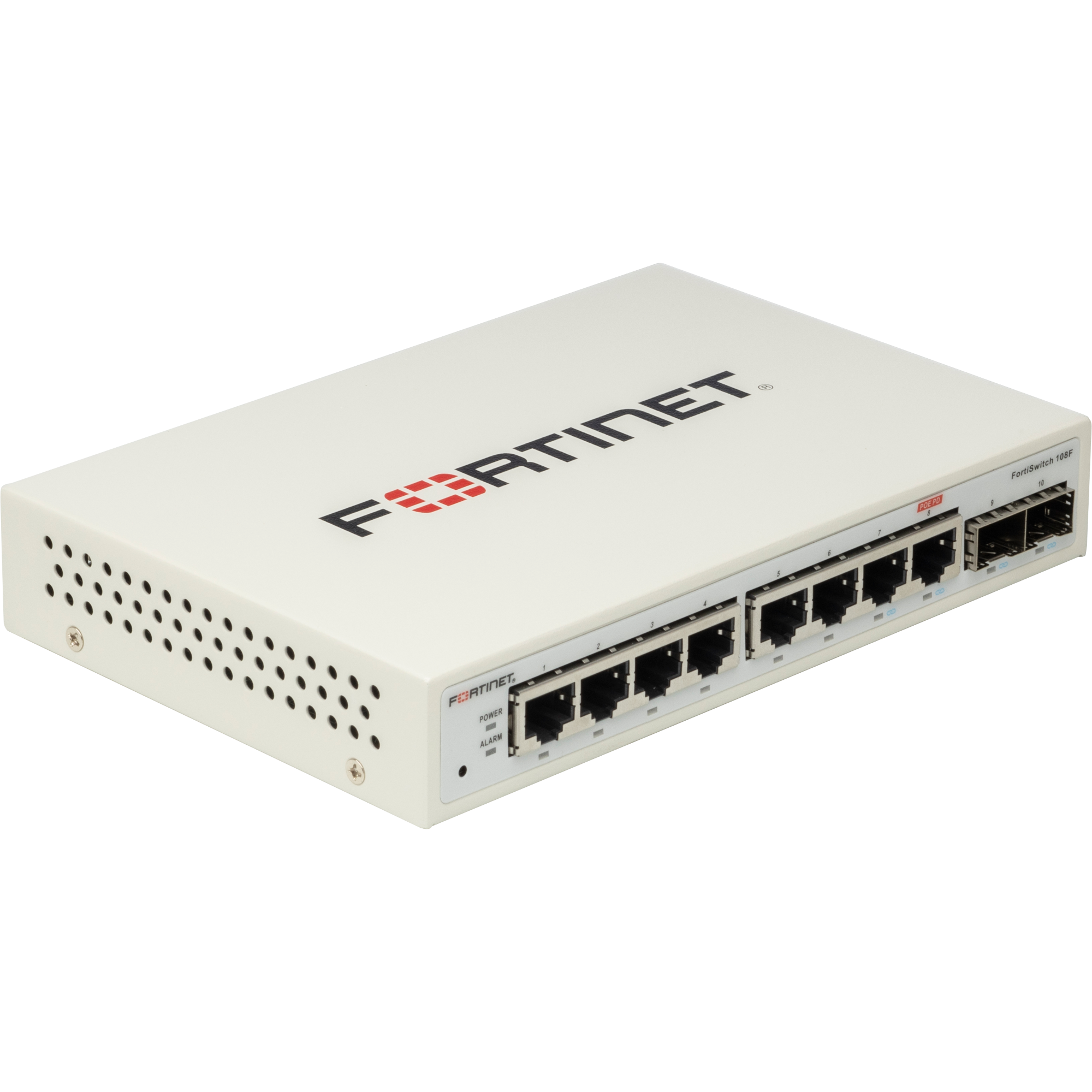FS-108F] FortiSwitch-108F L2 Switch - 8 x GE RJ45 ports, 2 x GE