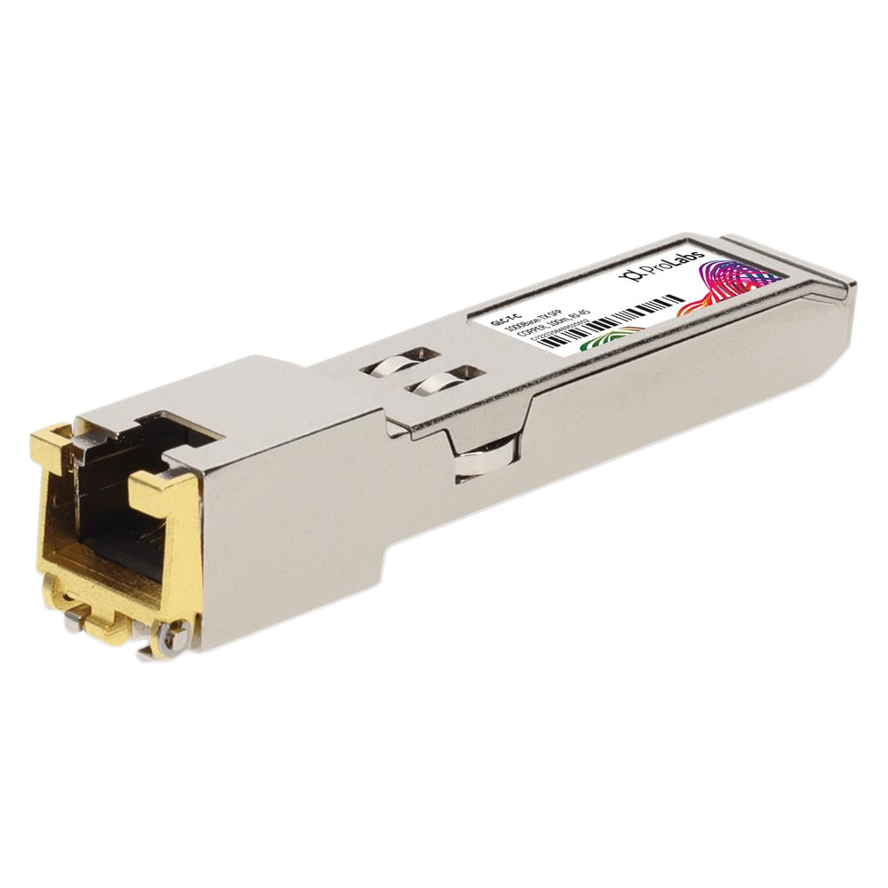 GLC-T Compatible TAA 10/100/1000Base-TX SFP Transceiver (Copper, 100m, RJ-45)