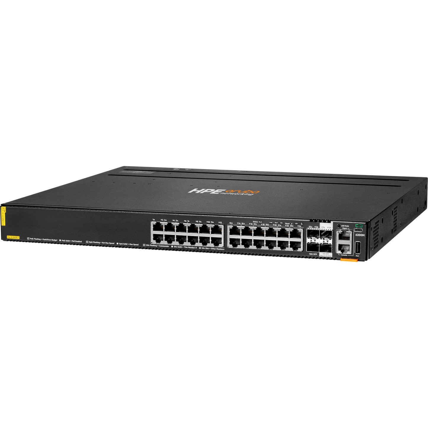 HPE Aruba Networking CX 6200M 24G Class4 PoE 4SFP+ Switch