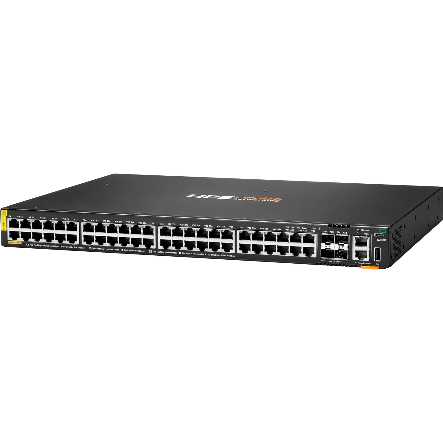 HPE Aruba Networking CX 6200F 48G Class-4 PoE 4SFP 740W Switch