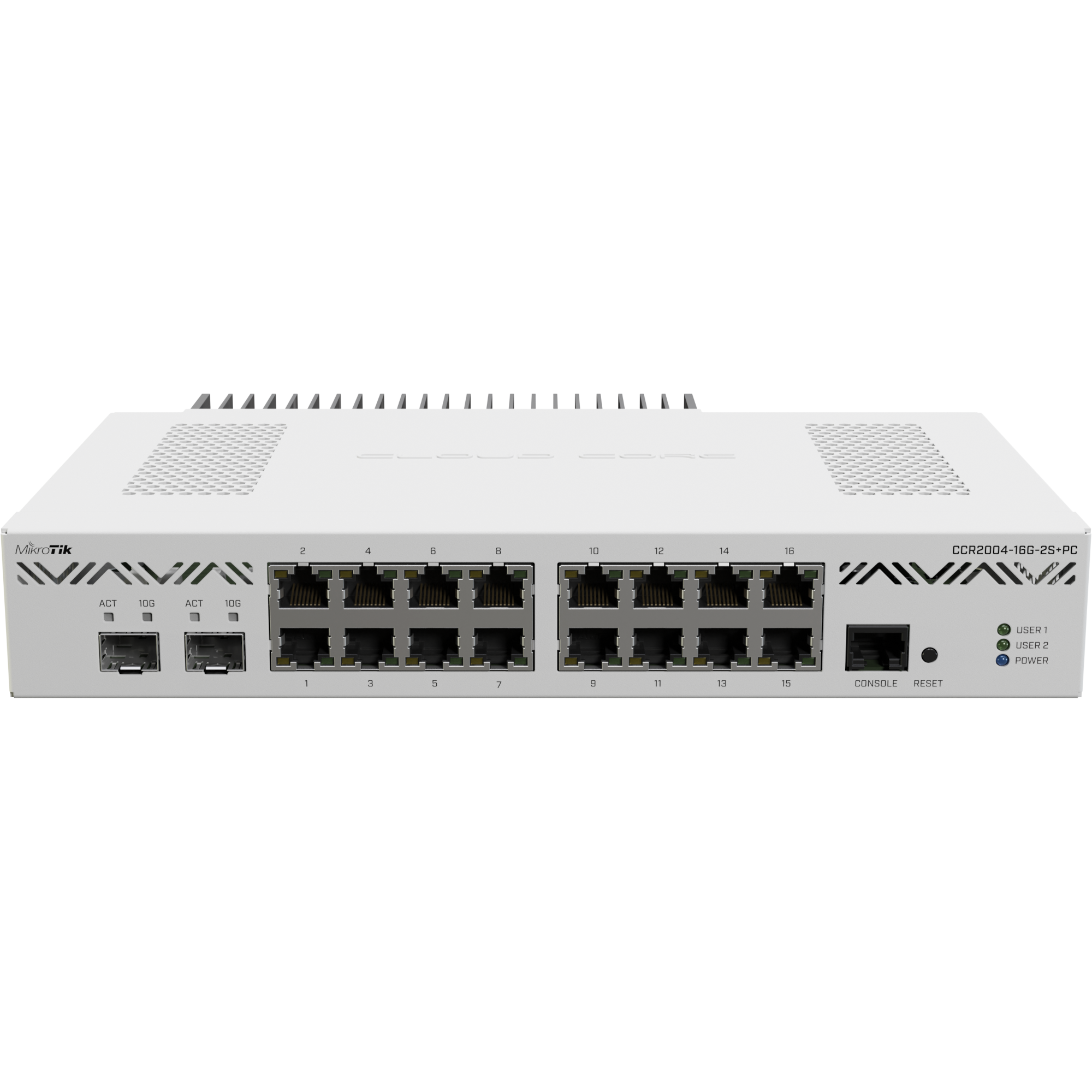 [CCR2004-16G-2S+PC] MikroTik Cloud Core 16 Port Gigabit 2SFP+ Passive ...