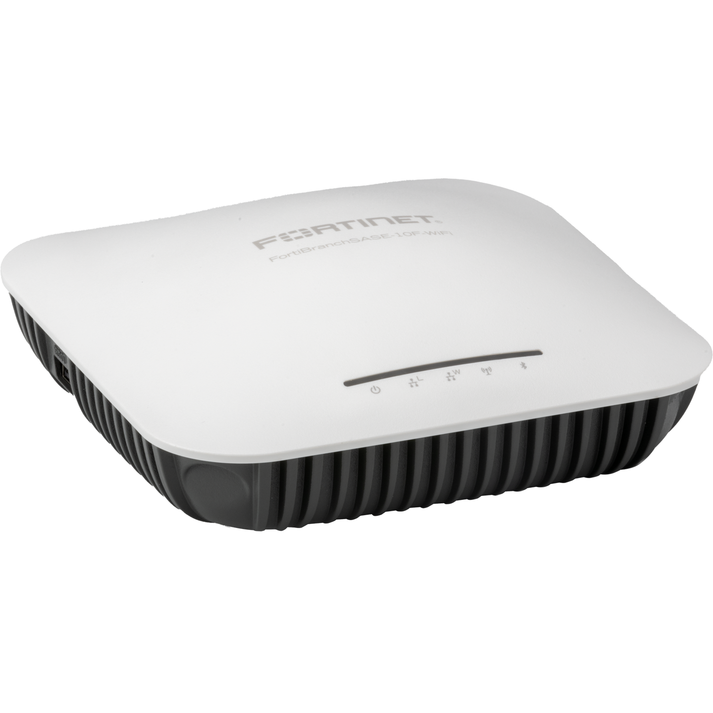 FortiBranchSASE-10F-WiFi indoor desktop/wall mount FortiSASE extension device, designed specifically to quickly provide connectivity and security to small branch offices, delivered from FortiSASE, via L2 tunnel. With integrated 2x2 2.4G/5 [FBS-10F-WIFI-E]