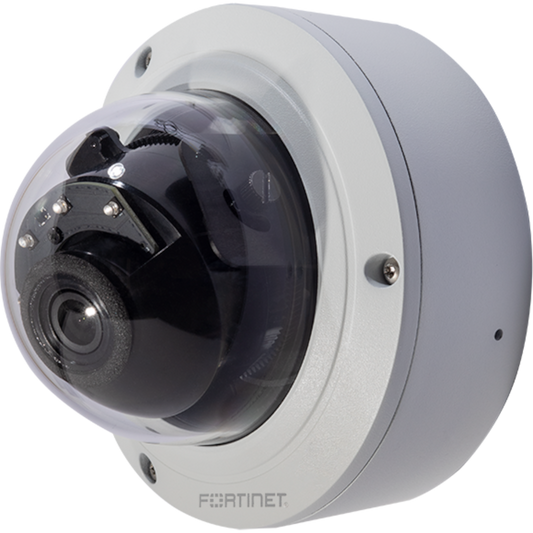 FortiCam-CD51 5 Megapixel Fixed Dome IP Camera, 20m IR LED, 2.8mm fixed lens, 1x 10/100 port with 802.3af PoE, Audio, HDR, Wifi, BLE, Vandal proof, Indoor/Outdoor Use, Rated IP67 [FCM-CD51]