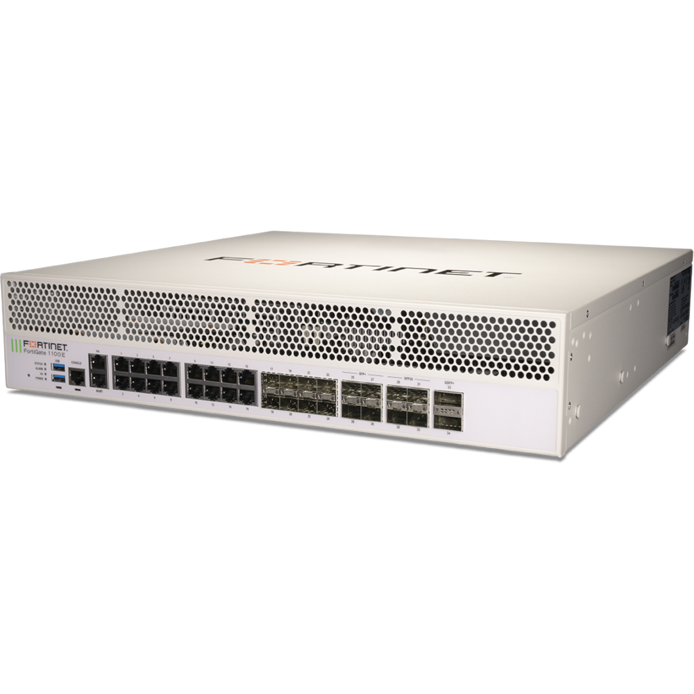 FortiGate-1100E-DC Hardware plus 5 Year FortiCare Premium and FortiGuard Enterprise Protection [FG-1100E-DC-BDL-809-60]