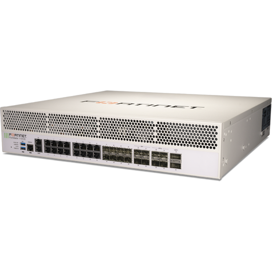 FortiGate-1100E-LENC 2x 40GE QSFP+ slots , 4x 25GE SFP28 slots, 4x 10GE SFP+ slots, 8x GE SFP slots, 18x GE RJ45 ports (including 16x ports, 2x management/HA ports) SPU NP6 and CP9 hardware accelerated, and 2 AC power supplies [FG-1100E-LENC]