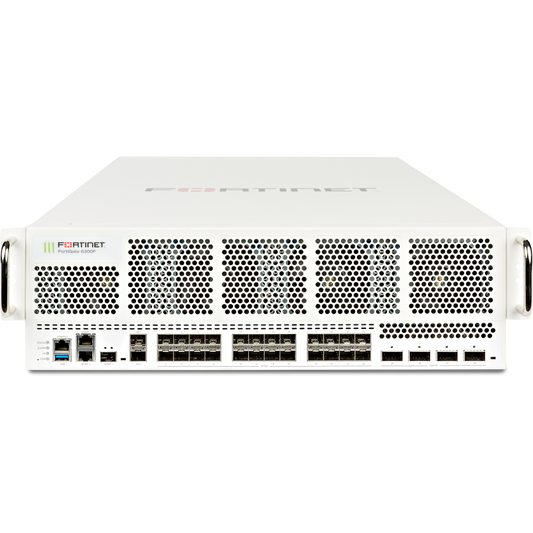 FortiGate-6300F-DC 4 x 100GE QSFP28 slots, 24 x 25GE SFP28 slots, 3 x 10GE SFP+ slots, 2 x GE RJ45 MGMT port, and 2 x DC power supplies [FG-6300F-DC]