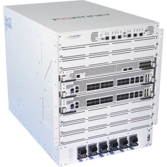 FortiGate-7081F-DC-Chassis FG-7081F-DC chassis with 2x system management module, 6x 2500WDC PSU and 3x FG-7081F FAN module. [FG-7081F-DC-CH]