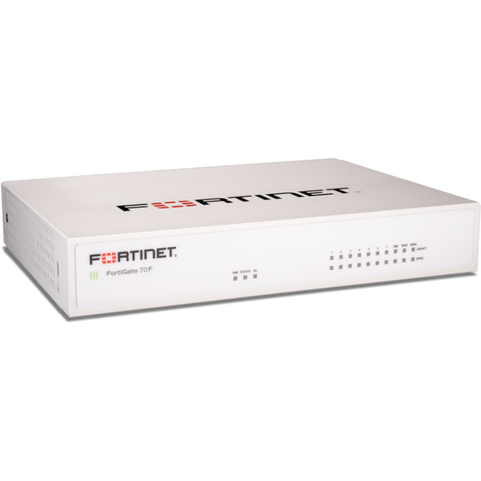 FortiGate-70F 10 x GE RJ45 ports (including 7 x Internal Ports, 2 x WAN Ports, 1 x DMZ Port) [FG-70F]