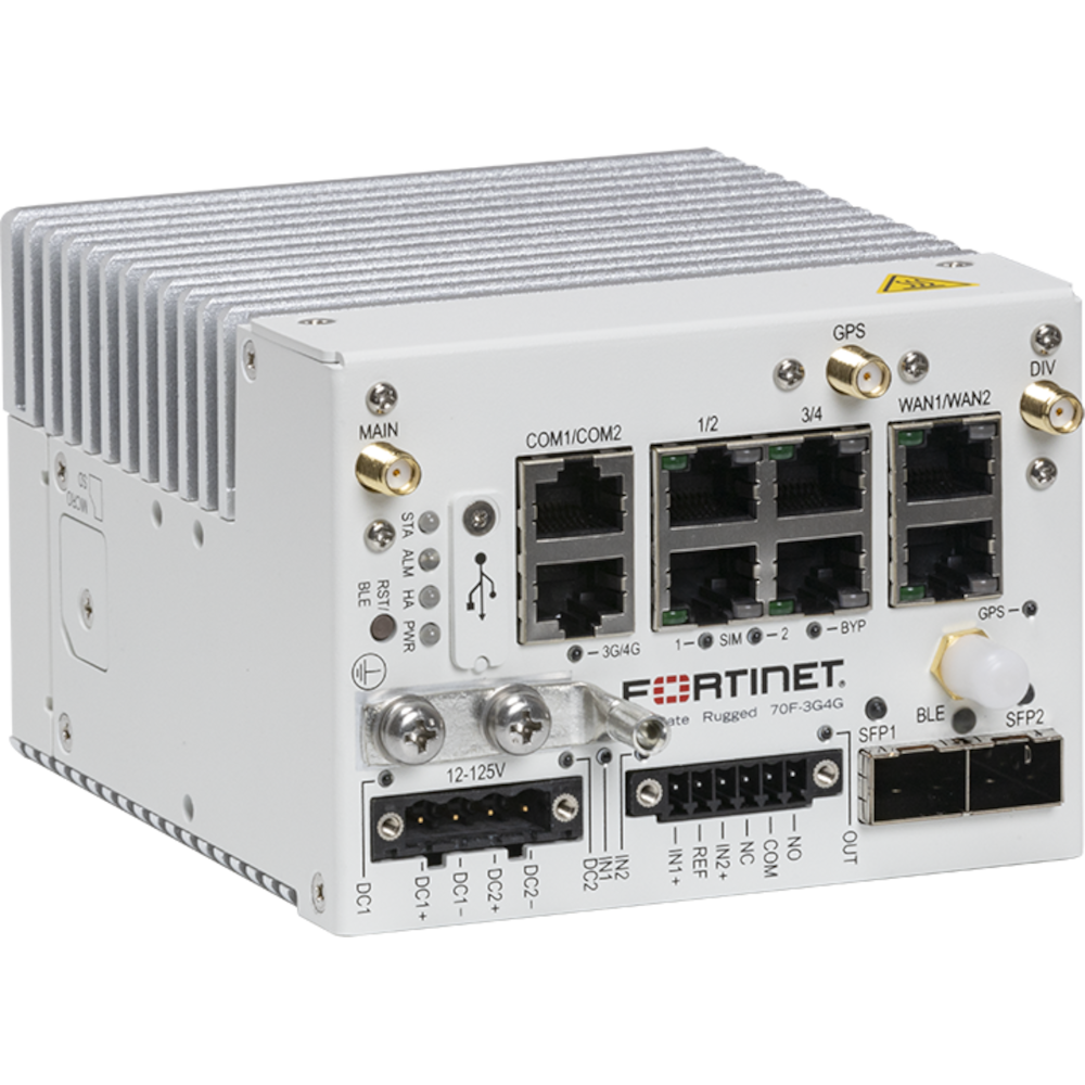 FortiGateRugged-70F Hardware plus 1 Year FortiCare Premium and FortiGuard Unified Threat Protection (UTP) [FGR-70F-BDL-950-12]