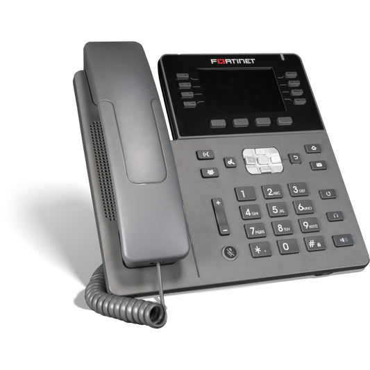 FortiFone-380 Mid range IP Phone with 3.5"color screen, 28 programmable keys, PoE and 10/100/1000 LAN and PC connections. [FON-380]