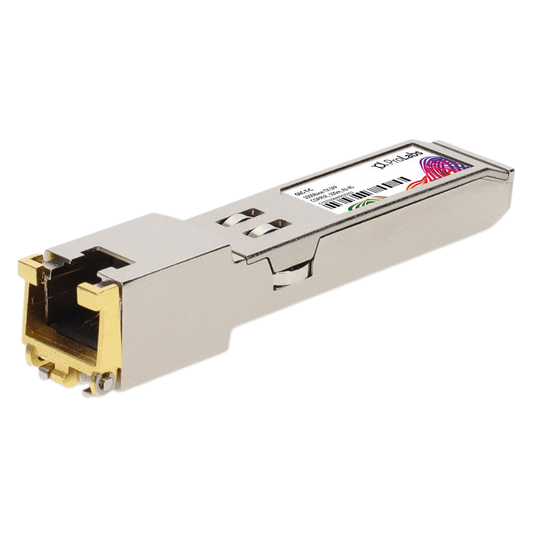GLC-T Compatible TAA 10/100/1000Base-TX SFP Transceiver (Copper, 100m, RJ-45)