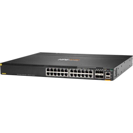 HPE Aruba Networking CX 6300M 24-port 1GbE Class 4 PoE and 4-port SFP56 Switch