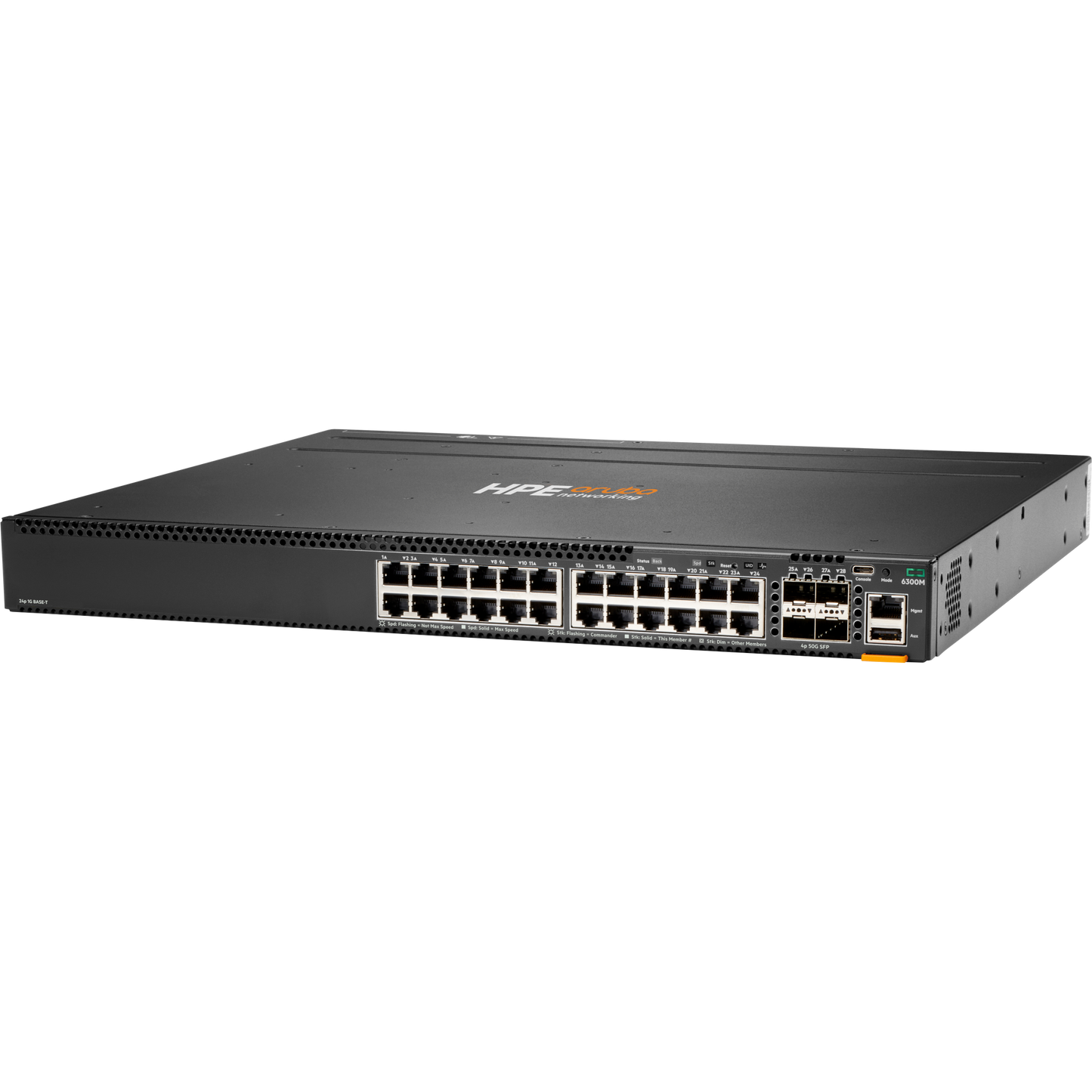 HPE Aruba Networking CX 6300M 24-port 1GbE and 4-port SFP56 Switch