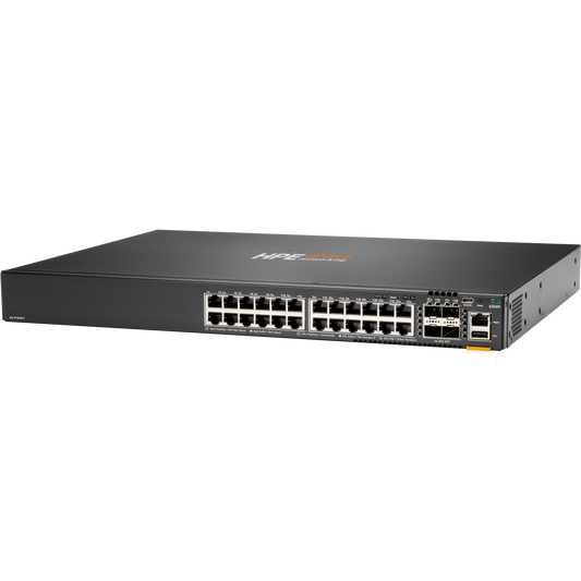 HPE Aruba Networking CX 6300F 24-port 1GbE and 4-port SFP56 Switch