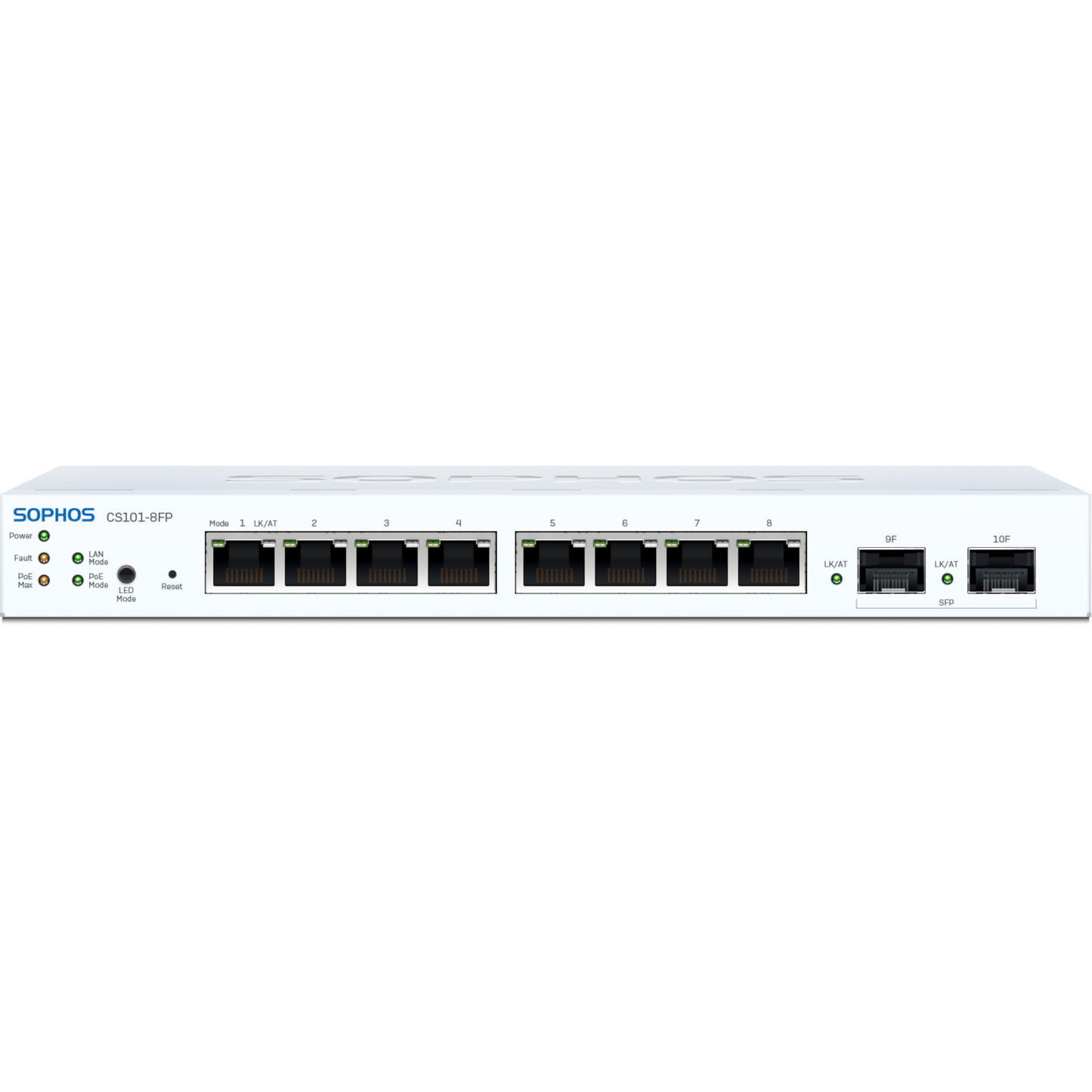 CS101-8FP Sophos Switch - 8 port with Full PoE with Support, 3-year - UK power cord [LS18FZ36ZZPCUK]
