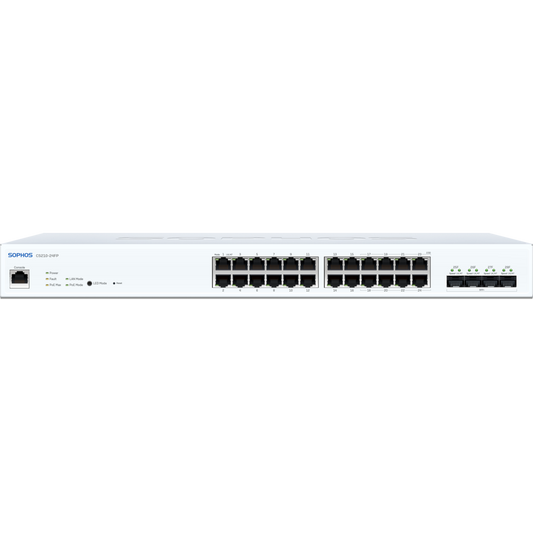 CS210-24FP Sophos Switch - 24 port (8x2.5G) with Full PoE with Support, 5-year - UK power cord [LS22FZ60ZZPCUK]